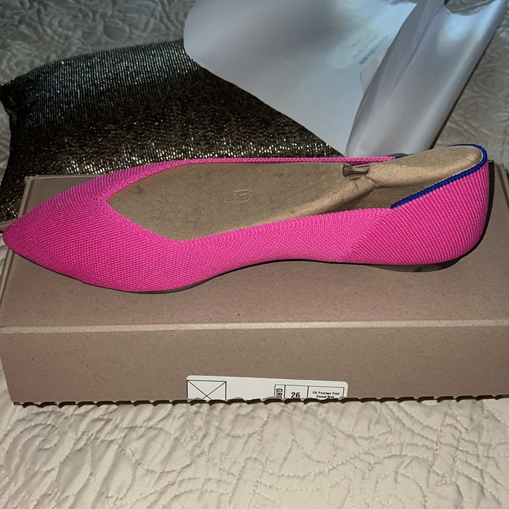 Stylish Pink Women's Flats - Picture 7 of 9
